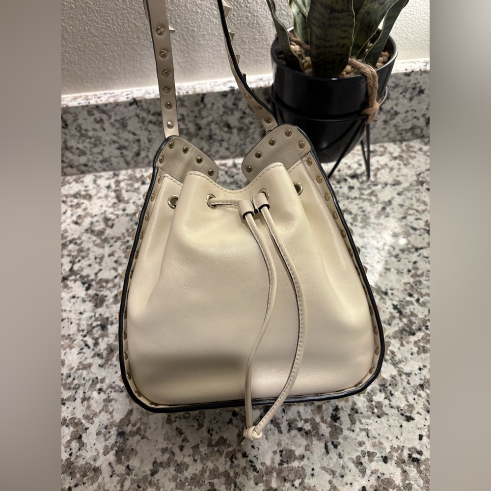 Valentino Rock Stud Leather Shoulder Bag